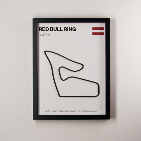 Red Bull Ring Circuit 3D Track Wall Art – Austrian Grand Prix Motorsport Print