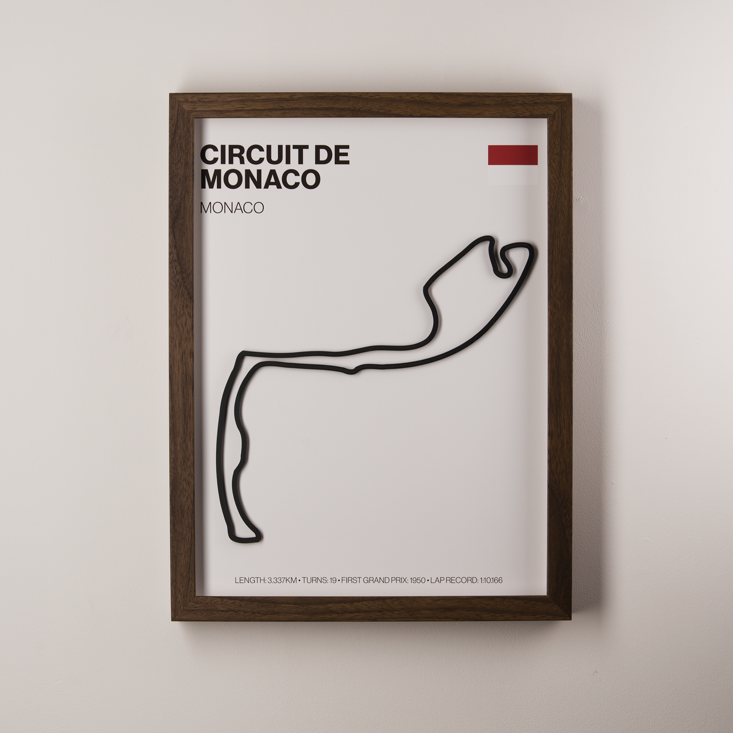 Monaco Circuit 3D Track Wall Art – Monaco Grand Prix Motorsport Print