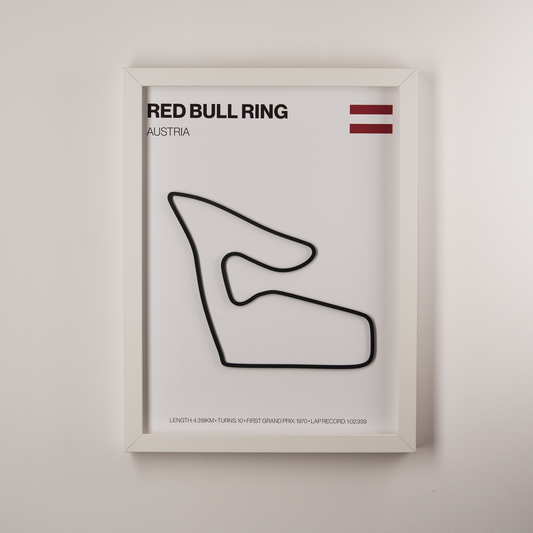 Red Bull Ring Circuit 3D Track Wall Art – Austrian Grand Prix Motorsport Print