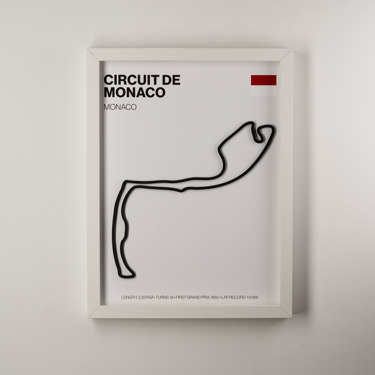 Monaco Circuit 3D Track Wall Art – Monaco Grand Prix Motorsport Print